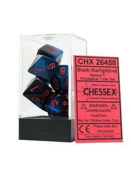 26458 Gemini 7-Die Set Black-Starlight/Red