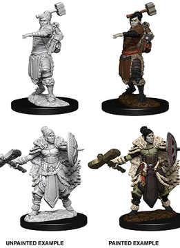 DND UNPAINTED MINIS WV9 FEMALE HALF-ORC BARBARIAN