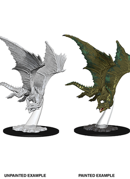 DND Unpainted Minis WV9 Young Bronze Dragon