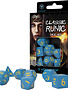 Runic Blue & Yellow Dice Set 7Pc