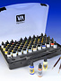 Vallejo Model Color 72 Colors + Brushes Case