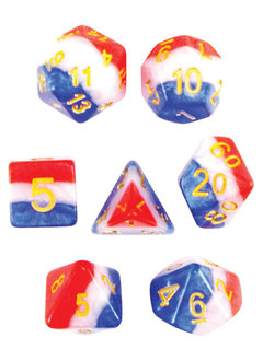 Old Glory 7pc Layered Dice Set