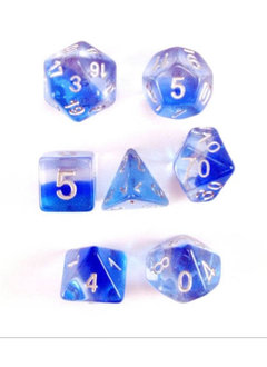 Mint Blue 7pc Layered Dice Set