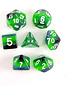 Shades of Green 7pc Layered Dice Set