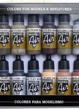 Vallejo Model Air 16 Color Weathering Set
