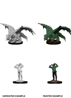 D&D Unpainted Minis: Green Dragon Wyrmling & Afflicted Elf (WV11)
