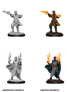 Male Human Sorcerer - D&D Unpainted Minis (WV12)