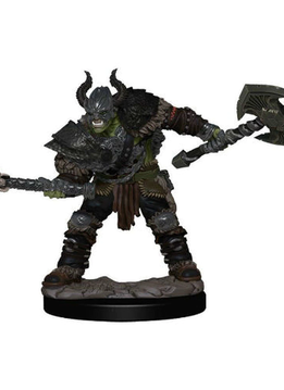 PF Battles Premium Painted Minis: Half-Orc Barbarian Male