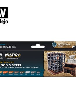 Wizkids Premium Paints: Wood and Steel (Set of 8)