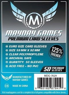 Mayday Premium Euro Card Sleeves - 59mm X 92mm (50ct)