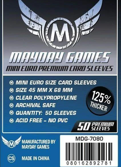 Mayday Premium Mini-Euro Card Sleeves - 45mm X 68mm (50ct)