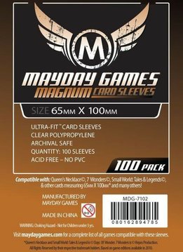 Mayday Magnum Copper Card Sleeves - 65mm X 100mm (100ct)