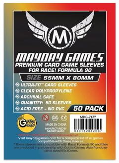 Mayday Premium Race! Formula 90 Card Sleeves - 55mm X 80mm (50ct)