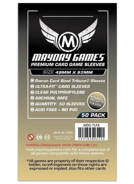 Mayday Premium Tribune Card Sleeves - 49mm X 93mm (50ct)
