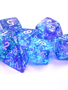 27577 - 7pc Borealis Purple w/ White Dice Set Luminary (Glow-in-the-Dark)