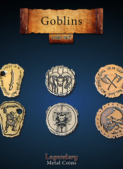 Legendary Metal Coins: Goblins (24pcs)
