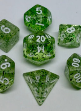 Mini-Dés Polyédriques Célestes Verts
