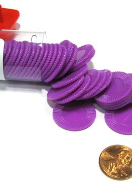 Mini Poker Chip Tube - Purple (50)