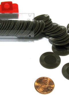 Mini Poker Chip Tube - Brown (50)