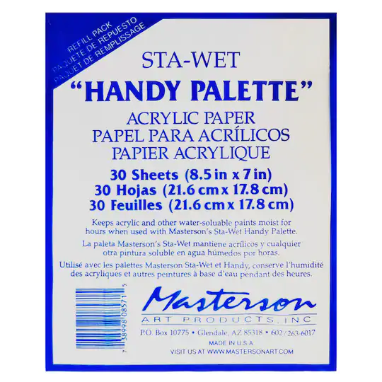 Sta-Wet Handy Palette Acrylic Refills (30ct)