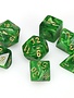 27435: 7pc Dice Set Vortex Green with Gold