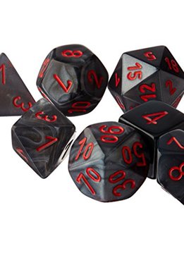 Velvet 7-Die Set Black/Red