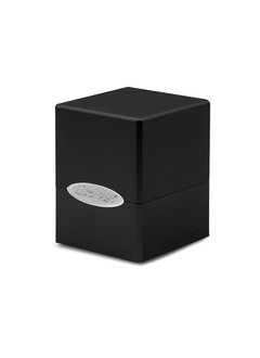 Deck Box: Jet Black Satin Cube (100ct)