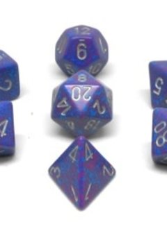 25347 Speckled Silver Tetra 7pc Dice Set
