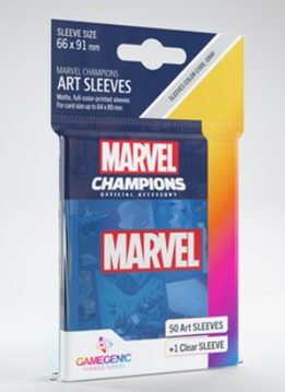 Sleeves: Marvel Champions Marvel Logo Blue (50)