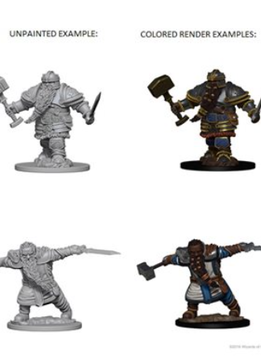 D&D Unpainted Minis: Dwarf Male Fighter