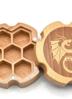 Beech Wood Dice Box (Hexagonal)
