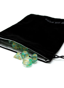 Satin Lined Velvet Bag: Large Black