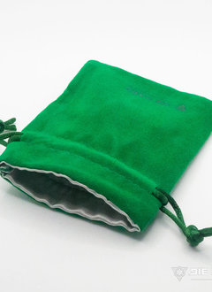 Satin Lined Velvet Bag: Small Green