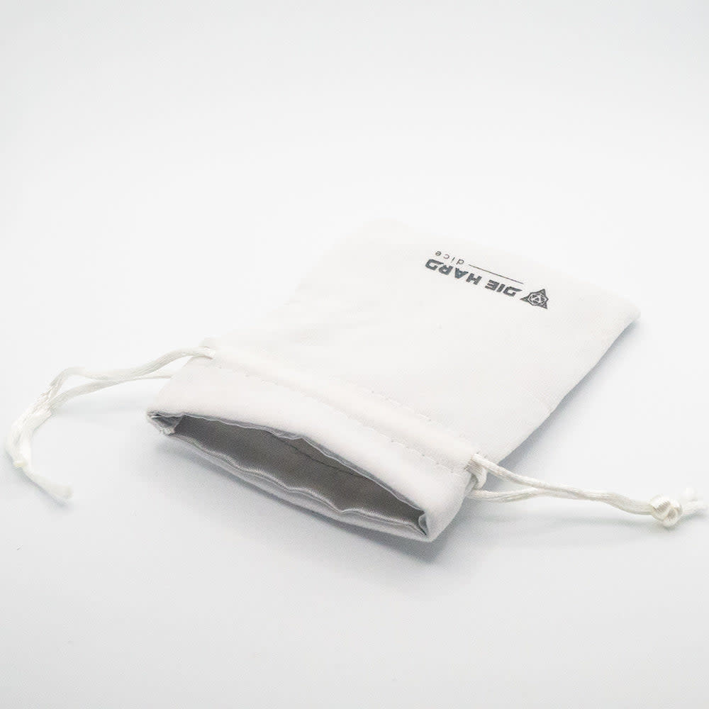 Satin Lined Velvet Bag: Small White