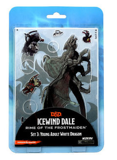 D&D Idols 2D Minis Set 3: Young Adult White Dragon