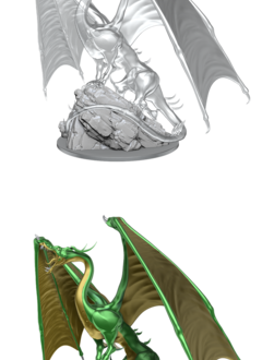 D&D Unpainted Wave 17: Young Emerald Dragon