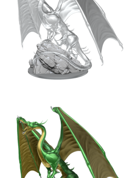 D&D Unpainted Wave 17: Young Emerald Dragon