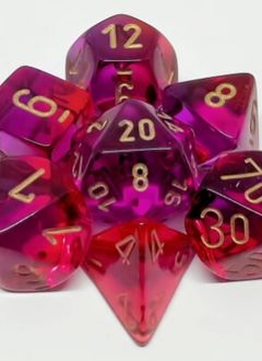 26467 Gemini 7-Die Set Translucent Red-Violet/Gold