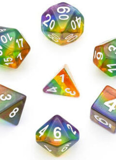 Translucent Rainbow RPG Dice Set