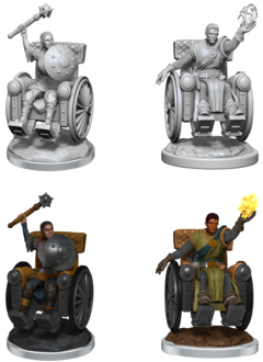 D&D Unpainted Mini WV18: Wheelchair Human Clerics