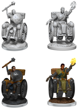D&D Unpainted Mini WV18: Wheelchair Human Clerics