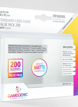 Gamegenic Standard MATTE Sleeves Value Pack (200)
