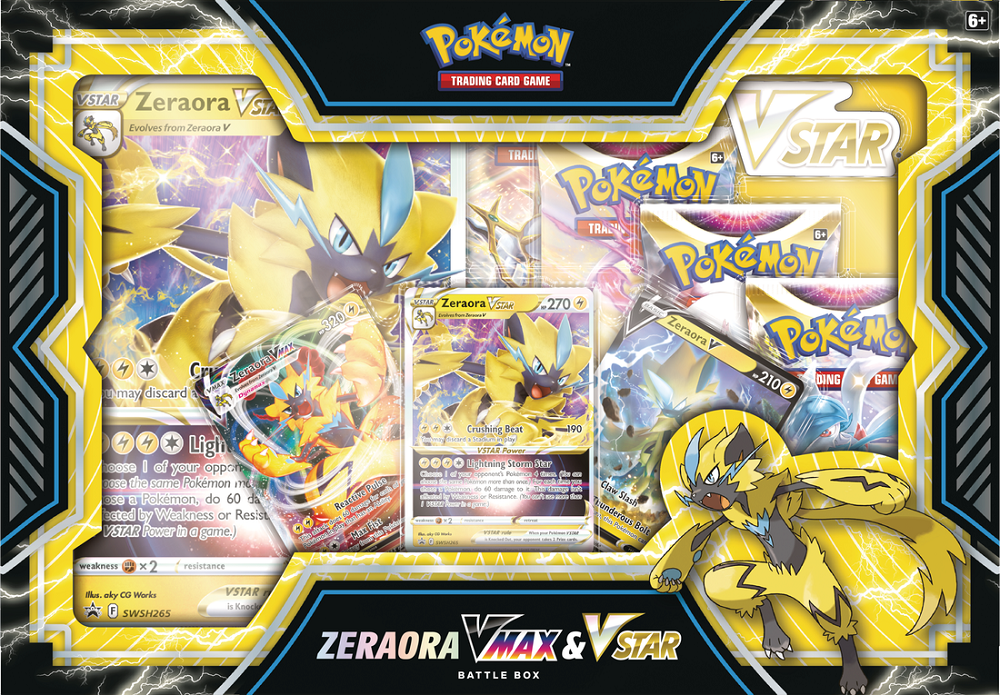 Pokemon Zeraora Vmax and Vstar Battle Box