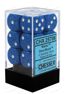 25706 Dice: Speckled 12D6 Water