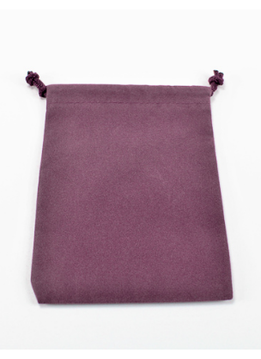 Suede Cloth Dice Bag: Small Purple