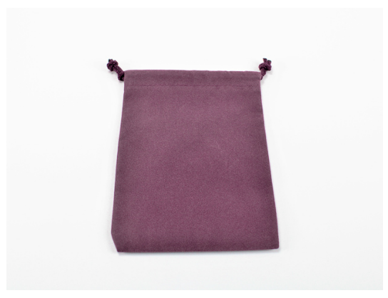 Suede Cloth Dice Bag: Small Purple