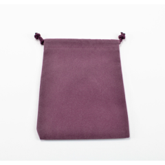 Suede Cloth Dice Bag: Large Purple