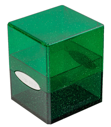 Deck Box: Satin Cube - Glitter Green