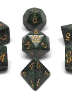 25335: golden recon speckled 7 dice