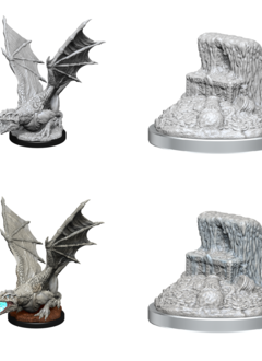 D&D NMM Unpainted Wave 19: White Dragon Wyrmling